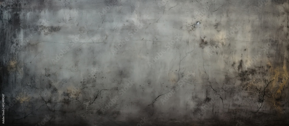 Obraz premium A creepy dark and scratched wall with a grungy cement texture serves as the perfect background for a copy space image