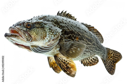 Murray cod, fish, isolated on white