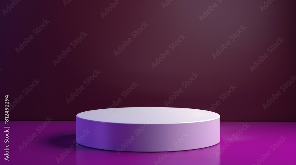 White Round Object on Purple Floor White Round Object on Purple Floor