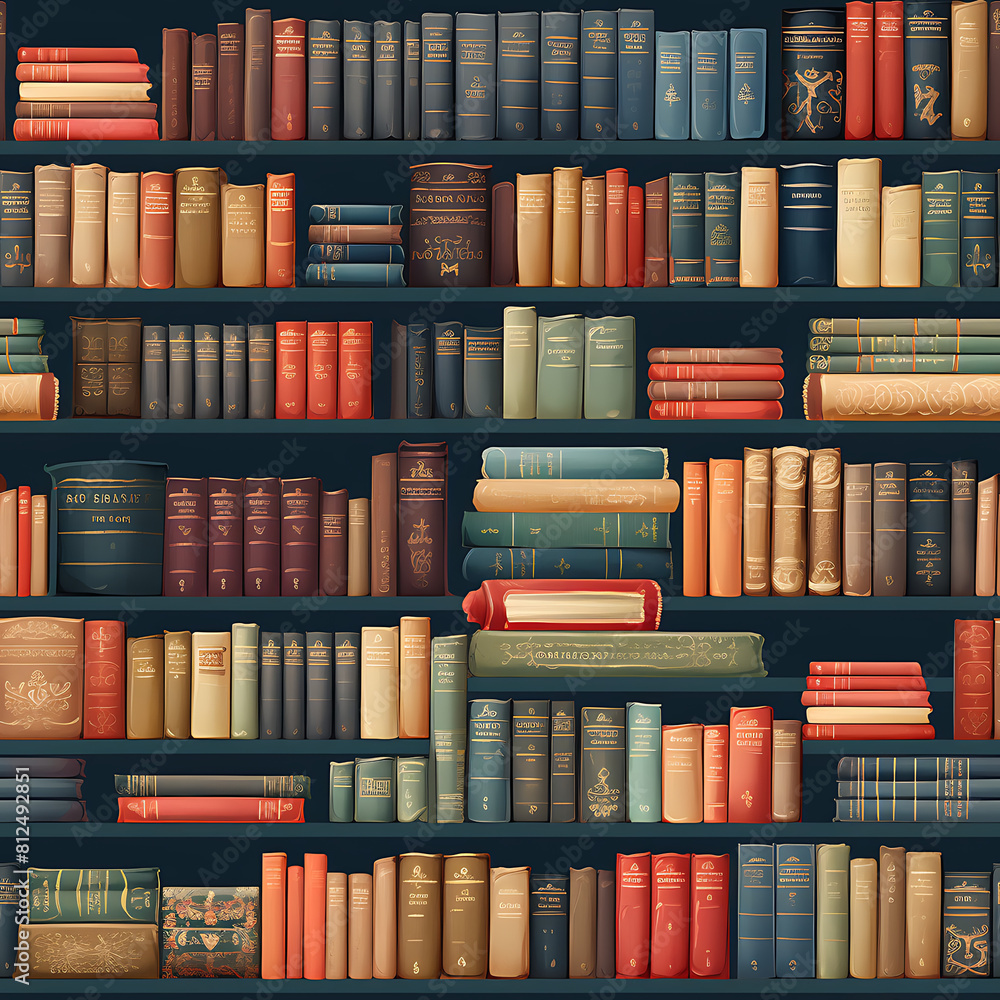 Book seamless pattern, the beauty of design knows no bounds. Can be used as a variety of graphics resources Book seamless pattern, the beauty of design knows no bounds. Can be used as a variety of graphics resources