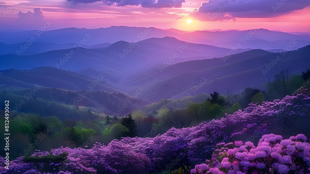 sunset in the mountains sunset in the mountains
