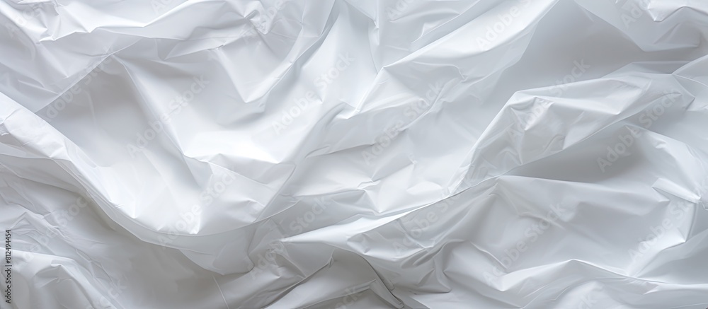 A crumpled paper surface ideal for adding texture to backgrounds and designs captured in an abstract copy space image A crumpled paper surface ideal for adding texture to backgrounds and designs captured in an abstract copy space image