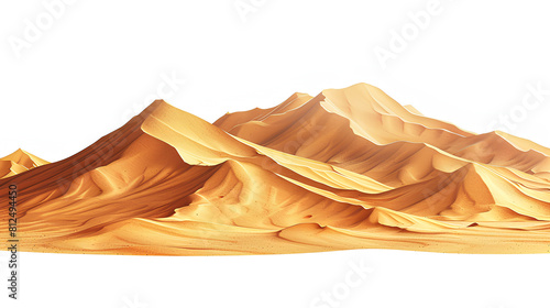 sahara desert illustration isolated on white background