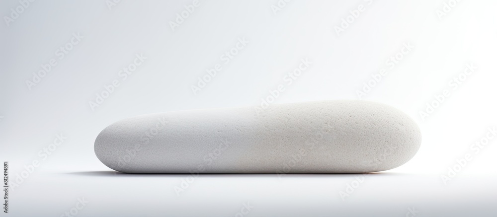 White stone on white background with copy space image for decorative design and other purposes White stone on white background with copy space image for decorative design and other purposes