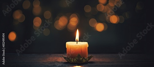 Copy space image of a candle photo