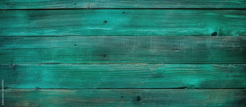 A copy space image of a green wooden plank surface seen from above perfect for background usage A copy space image of a green wooden plank surface seen from above perfect for background usage