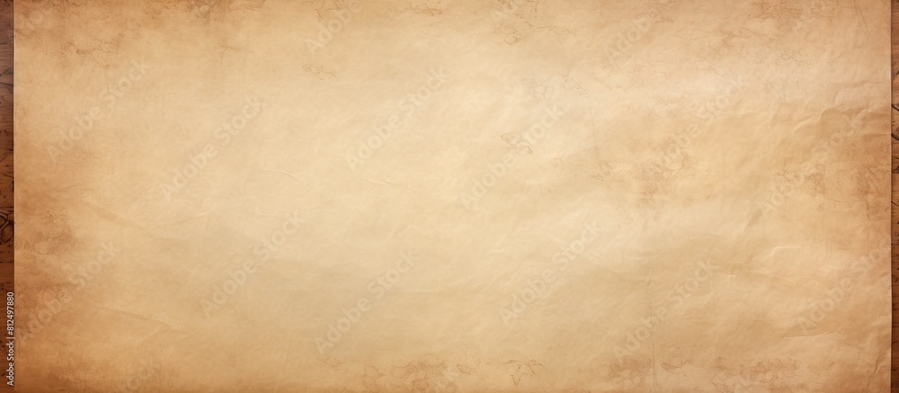 Fototapeta premium Copy space image of vintage parchment paper with a textured banner design resembling wallpaper