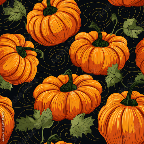 Pumpkin seamless pattern  the beauty of design knows no bounds. Can be used as a variety of graphics resources