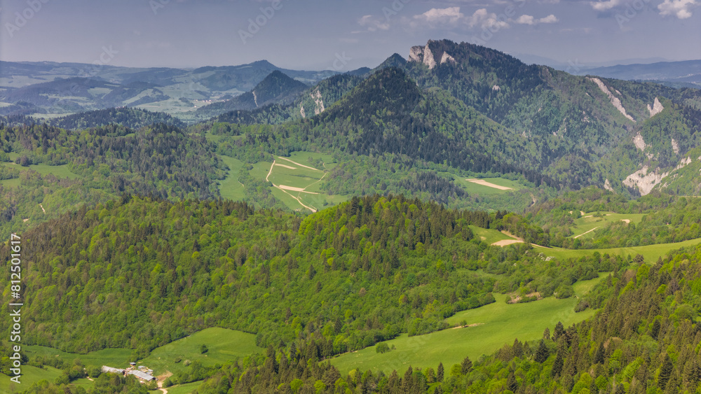 Fototapeta premium Pieniny National Park landscape , aerial drone view