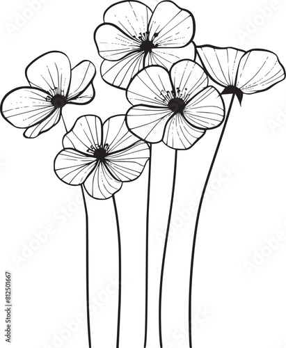 flower  drawing  floral  woodcut  vector  black  sketch  background  summer  wedding  isolated  illustration  spring  white background  graphic  plant  ornament  pen  ink  hand drawn  black and white 