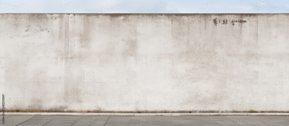 A street wall made of concrete serves as the background providing ample space for additional content