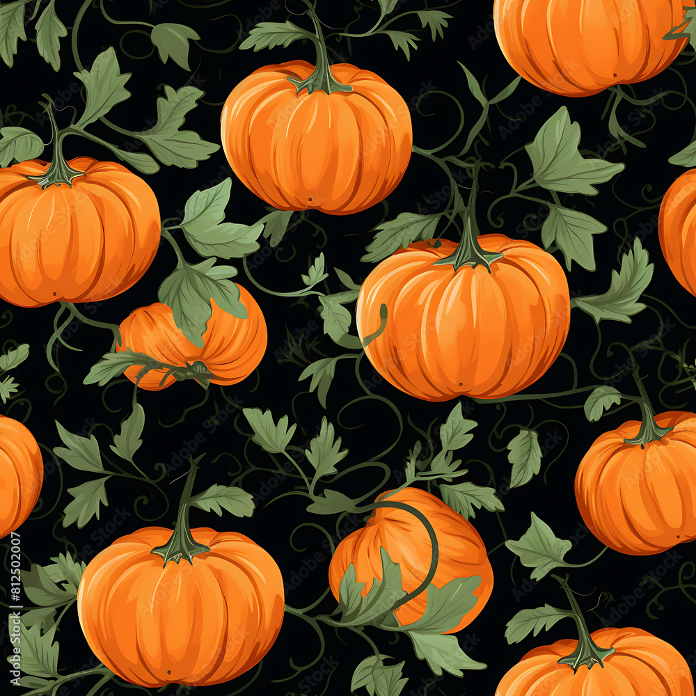 Pumpkin seamless pattern, the beauty of design knows no bounds. Can be used as a variety of graphics resources Pumpkin seamless pattern, the beauty of design knows no bounds. Can be used as a variety of graphics resources
