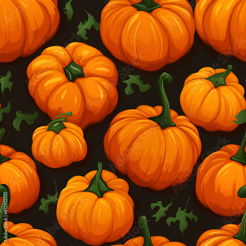 Pumpkin seamless pattern  the beauty of design knows no bounds. Can be used as a variety of graphics resources