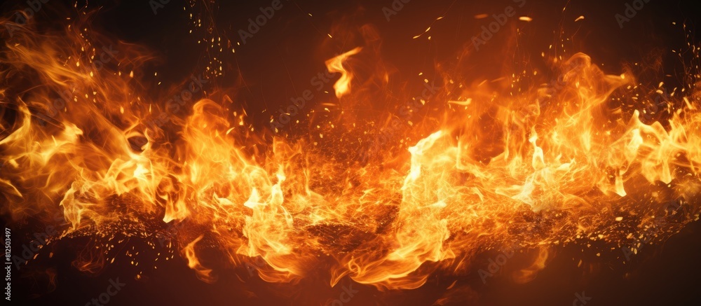 A photo of fire sparks with plenty of copy space A photo of fire sparks with plenty of copy space