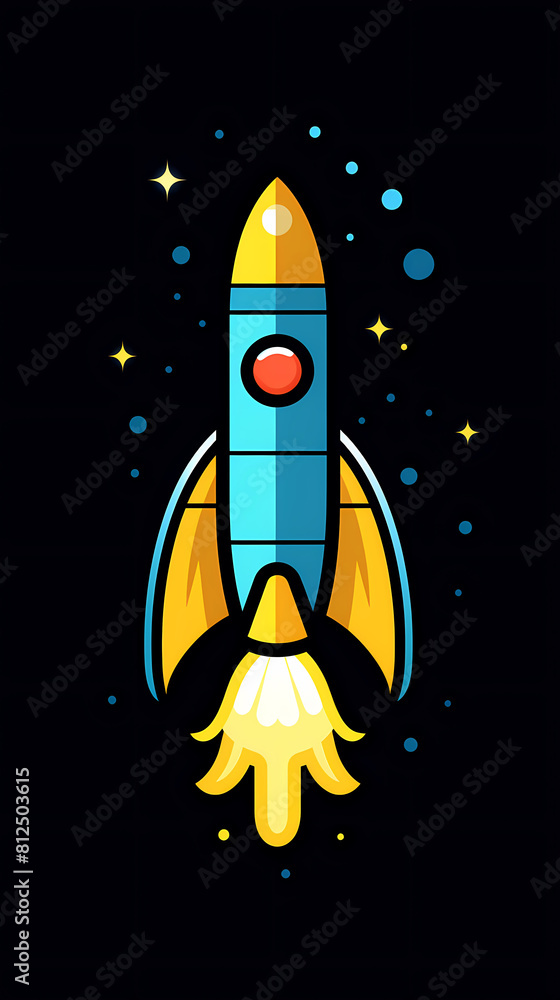 Cartoon rocket illustration