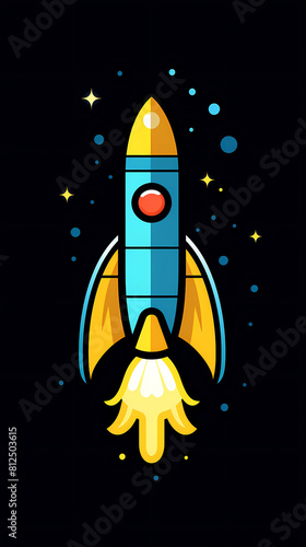 Cartoon rocket illustration