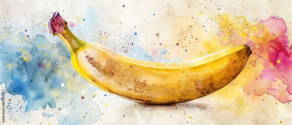 Banana Fruit in Stunning Watercolor.