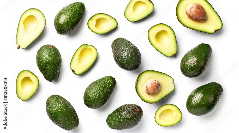 The Beauty of Avocado: A Captivating Display on a White Canvas The Beauty of Avocado: A Captivating Display on a White Canvas