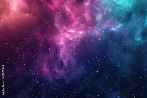 Dynamic galactic scene with colorful astronomy