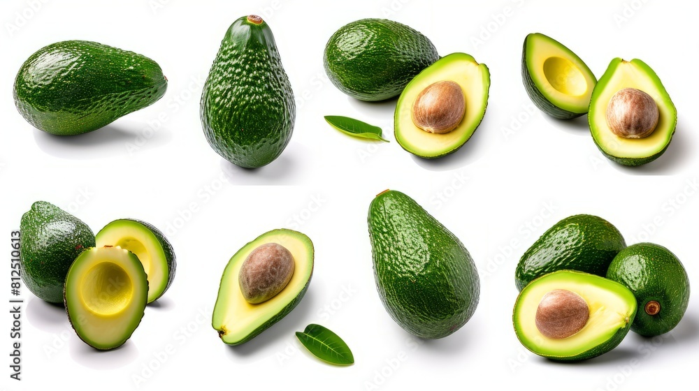 The Beauty of Avocado: A Captivating Display on a White Canvas The Beauty of Avocado: A Captivating Display on a White Canvas
