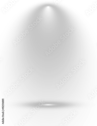 white spotlight lighting for display  Spotlight isolated on transparent background