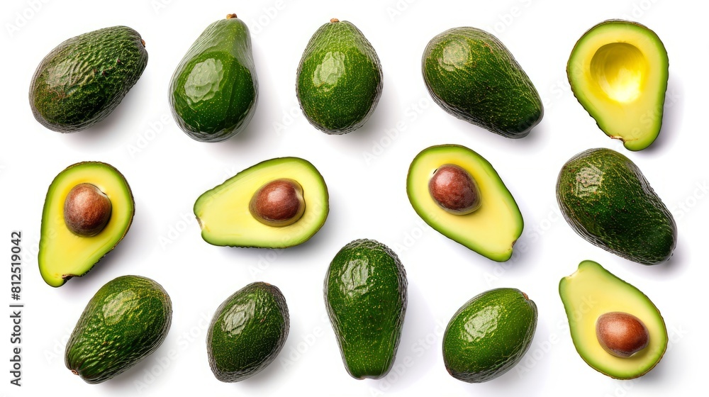 The Beauty of Avocado: A Captivating Display on a White Canvas The Beauty of Avocado: A Captivating Display on a White Canvas