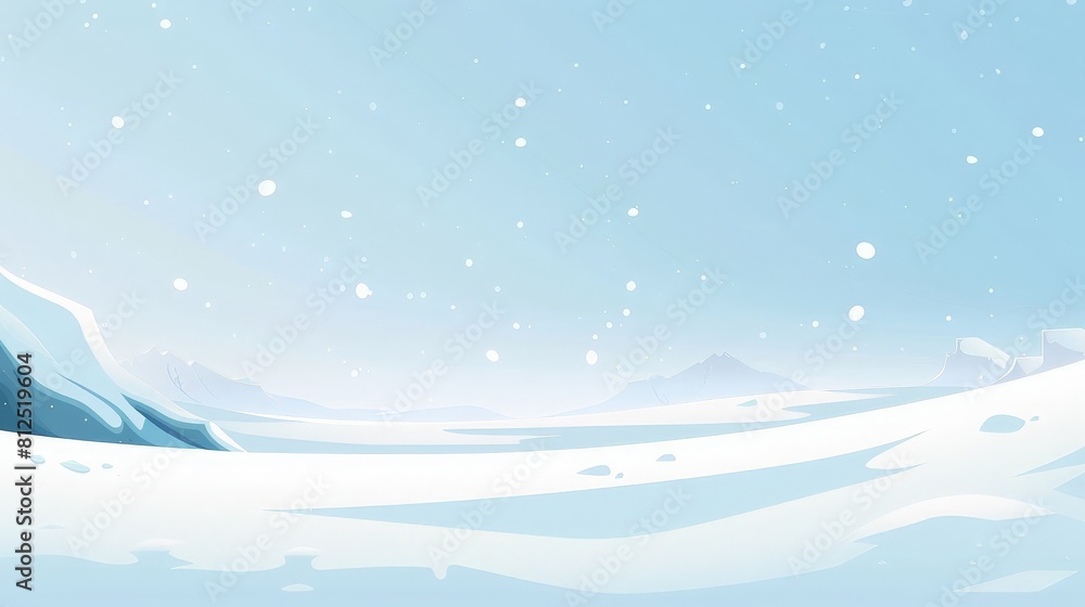 Vector illustration. Flat landscape. Snowy background. Snowdrifts. Snowfall. generative ai Vector illustration. Flat landscape. Snowy background. Snowdrifts. Snowfall. generative ai