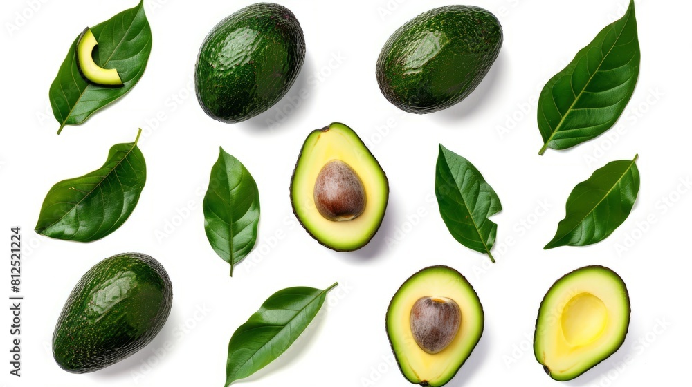 The Beauty of Avocado: A Captivating Display on a White Canvas The Beauty of Avocado: A Captivating Display on a White Canvas