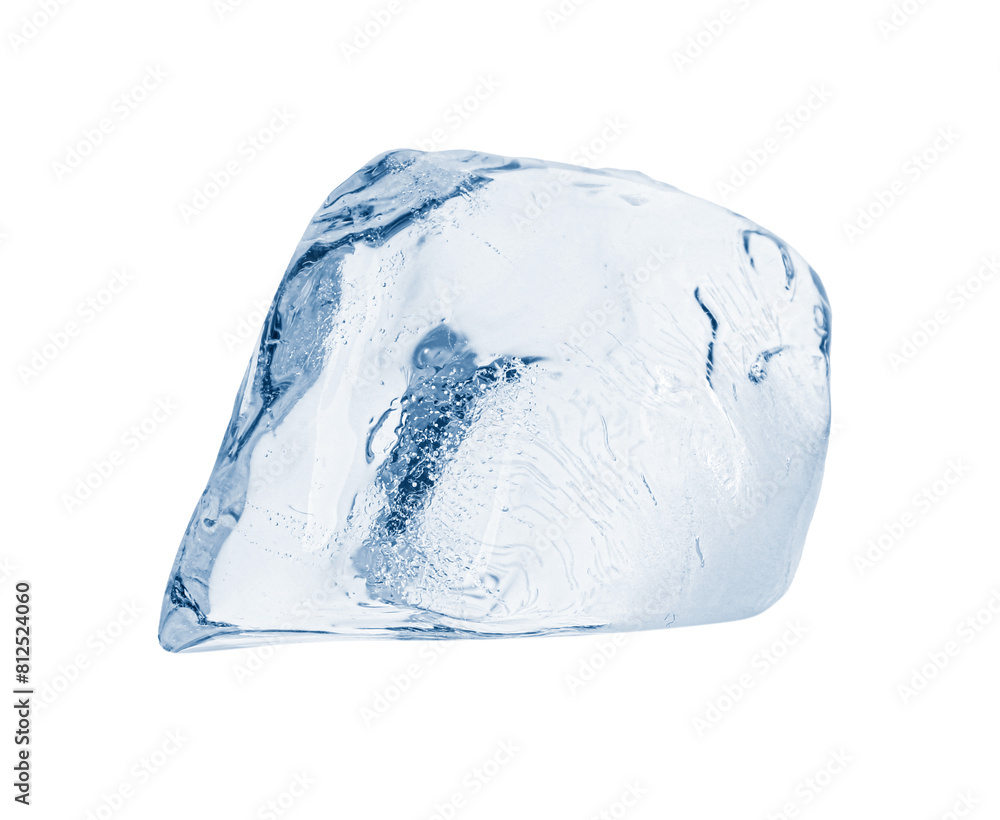 Piece of clear ice isolated on white Piece of clear ice isolated on white