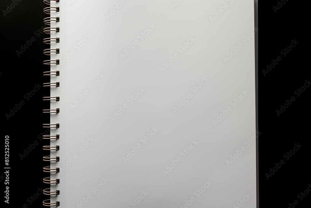 Note book and pages isolated on black background Note book and pages isolated on black background
