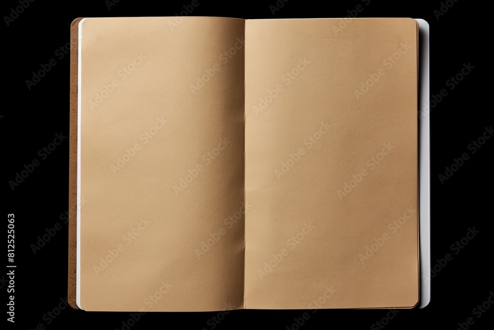 Note book and pages isolated on black background Note book and pages isolated on black background