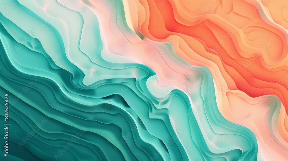 Abstract gradient design in shades of teal and coral