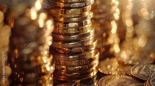 Evaluate the security measures necessary for storing stacked gold coins photo