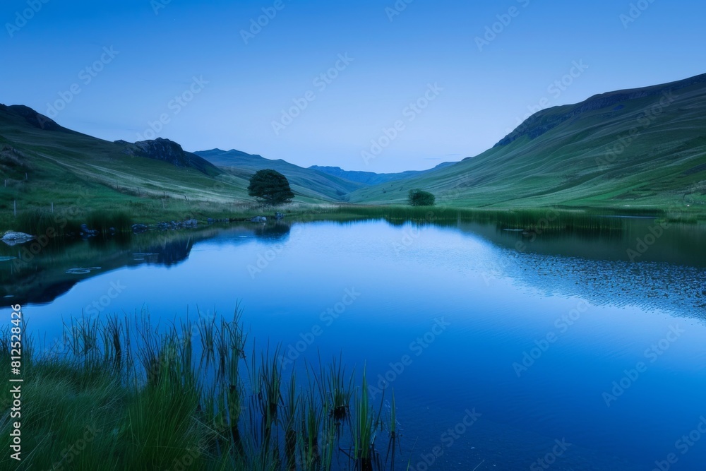 Tranquil Twilight at Serene Lakeside Tranquil Twilight at Serene Lakeside