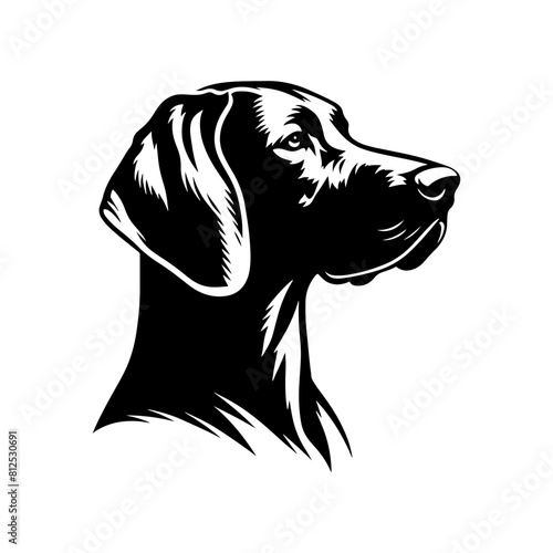 Weimaraner Dog Silhouette - Illustration of Weimaraner Dog- Minimalist Weimaraner Dog Vector.