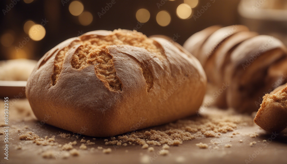 Organic sourdough bread crumb with whole wheat flour
Organic sourdough bread crumb with whole wheat flour
