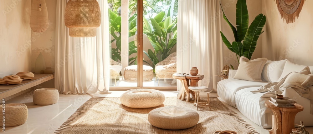 custom made wallpaper toronto digitalA living room with a white couch and a brown rug