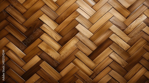 Intricate Light Wooden Parquet Patterns A Closeup of a Warm and Inviting Interior Space