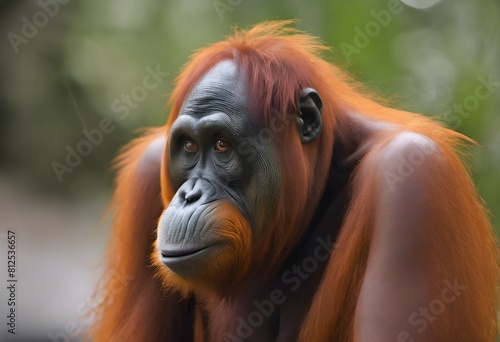 A view of an Orang u Tan in the Jungle