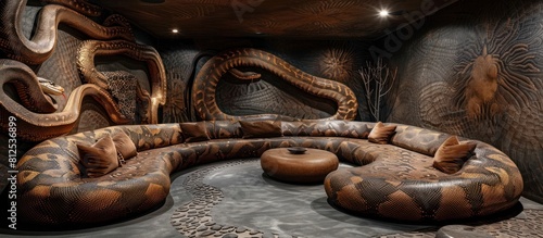 Cozy Serpent Lounge A Warm and Inviting Snake Inspired Interior Design photo