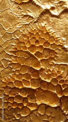 Close up of a gold textured surface