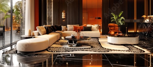 Sleek and Serpentine A Contemporary Lounge Exuding Exotic Elegance photo