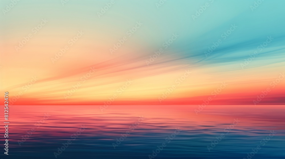 Modern gradient background featuring a fusion of warm sunset hues and cool ocean tone