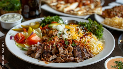 Shawarma meal with a white plate