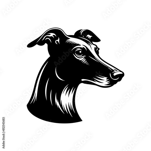 Whippet Dog Vector Silhouette - Minimalist whippet Dog Illustration.