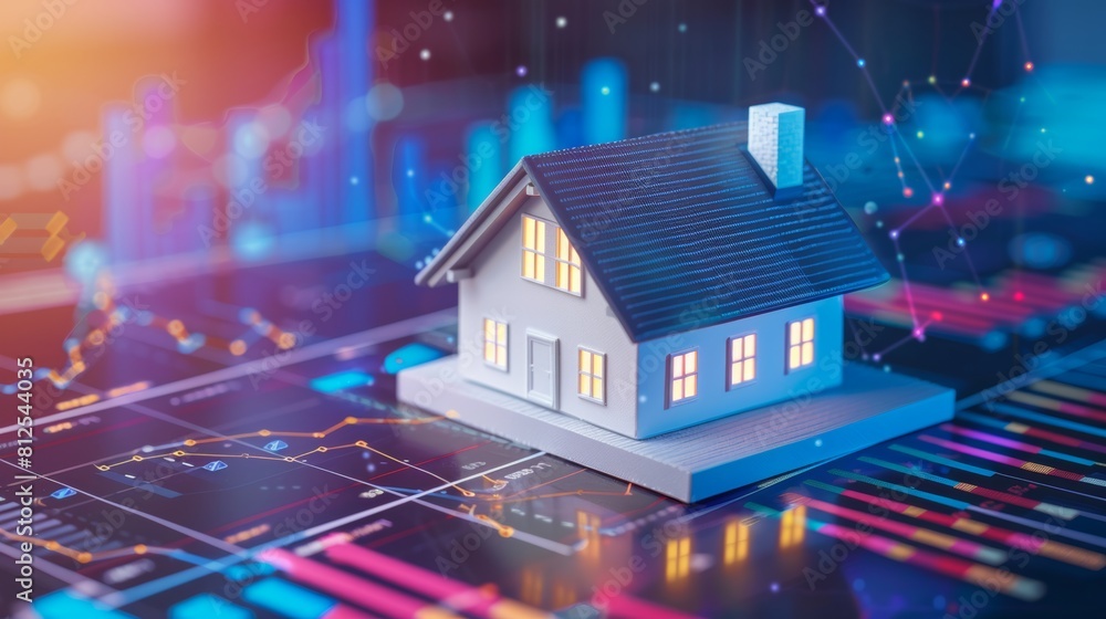 Real estate investment concept with charts and graphs Real estate investment concept with charts and graphs