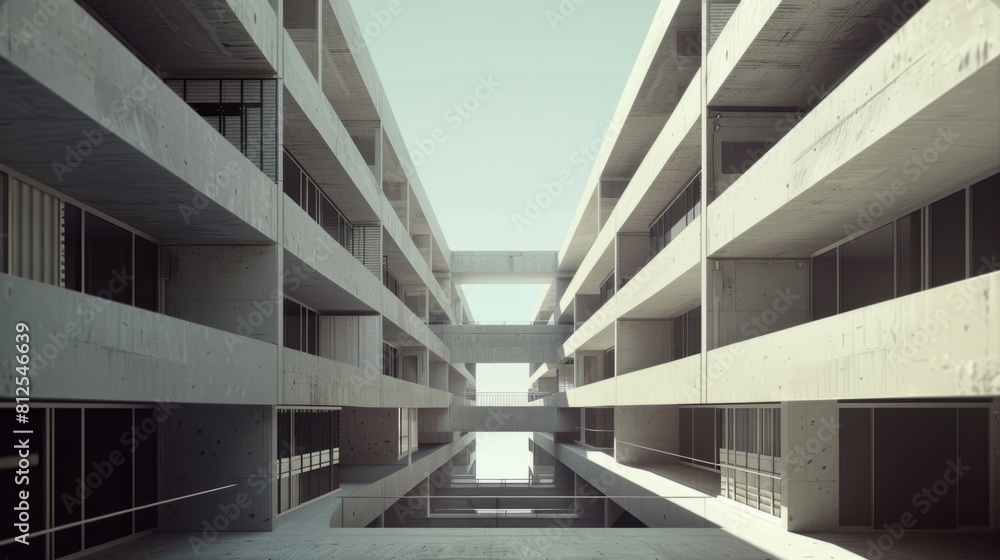 Symmetrical design showcasing the essence of urban community Symmetrical design showcasing the essence of urban community