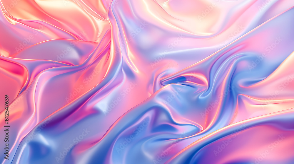 Beautiful abstract 3D background with smooth silky shapes and pink and blue color Beautiful abstract 3D background with smooth silky shapes and pink and blue color