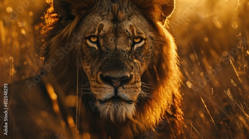 An impressive sight of a lion