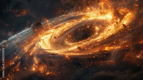 black hole sucks in planet